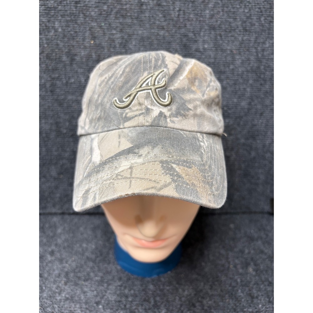 Atlanta Braves Twins Enterprise RealTree Camo Fitted Hat The Franchise Small